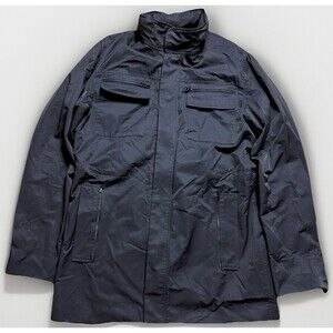 By Robert James New York Rain Coat Black Size 42 Large Mens Hooded Jacket